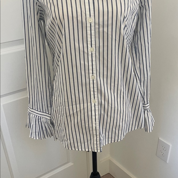 Banana Republic Blue and White Striped Shirt - Picture 5 of 10